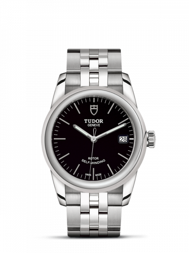 Remontoir à montres pour montre Tudor Glamour Glamour Date 36 Stainless Steel / Noire / Bracelet