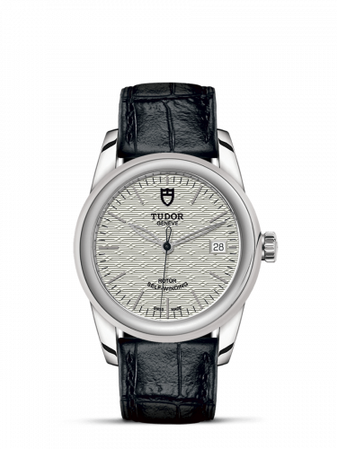 Remontoir à montres pour montre Tudor Glamour Glamour Date 36 Stainless Steel / Jacquard Argent / Strap