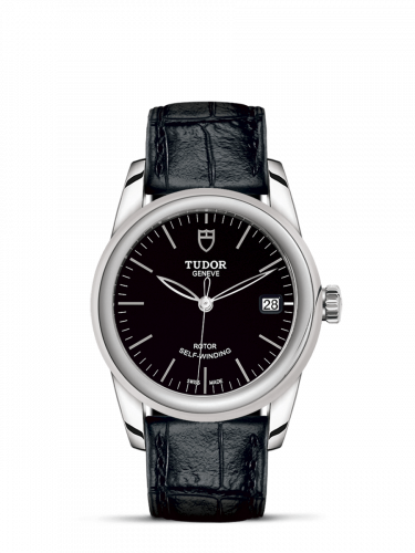 Remontoir à montres pour montre Tudor Glamour Glamour Date 36 Stainless Steel / Noire / Strap