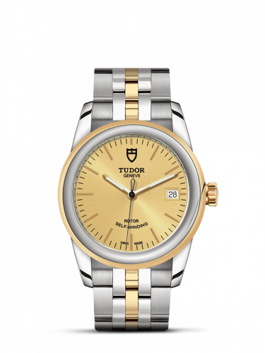 Remontoir à montres pour montre Tudor Glamour Glamour Date 36 Stainless Steel / Yellow Or / Champagne / Bracelet
