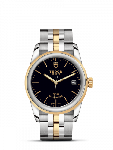 Remontoir à montres pour montre Tudor Glamour Glamour Date 36 Stainless Steel / Yellow Or / Noire / Bracelet