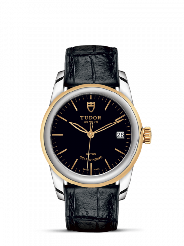 Remontoir à montres pour montre Tudor Glamour Glamour Date 36 Stainless Steel / Yellow Or / Noire / Strap