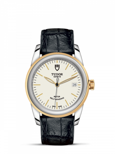 Remontoir à montres pour montre Tudor Glamour Glamour Date 36 Stainless Steel / Yellow Or / Opaline / Strap