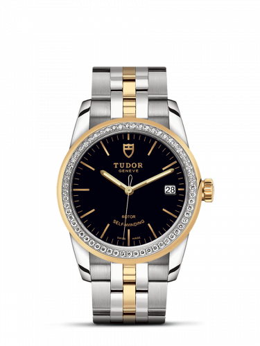 Remontoir à montres pour montre Tudor Glamour Glamour Date 36 Stainless Steel / Yellow Or / Diamond / Noire / Bracelet