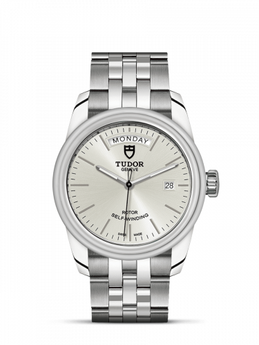 Remontoir à montres pour montre Tudor Glamour Glamour Day + Date Stainless Steel / Argent / Bracelet