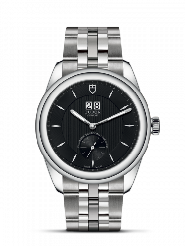 Remontoir à montres pour montre Tudor Glamour Glamour Double Date Stainless Steel / Noire / Bracelet