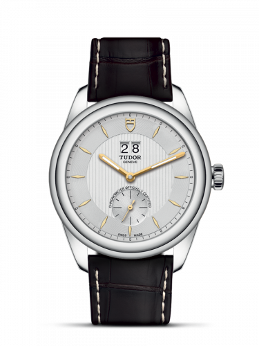 Remontoir à montres pour montre Tudor Glamour Glamour Double Date Stainless Steel / Argent-Or / Strap