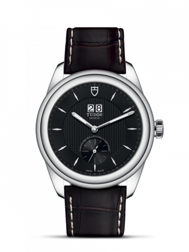 Remontoir à montres pour montre Tudor Glamour Glamour Double Date Stainless Steel / Noire / Strap