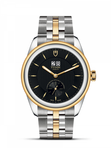 Remontoir à montres pour montre Tudor Glamour Glamour Double Date Stainless Steel / Yellow Or / Noire / Bracelet