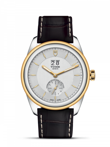 Remontoir à montres pour montre Tudor Glamour Glamour Double Date Stainless Steel / Yellow Or / Argent/ Strap