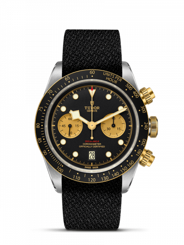 Remontoir à montres pour montre Tudor Noire Bay Chronograph Heritage Noire Bay Chronograph S&G / Noire / Textile