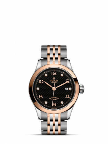 Remontoir à montres pour montre Tudor 1926 1926 28 Stainless Steel / Rose Or / Noire - Diamond