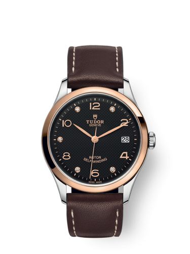 Remontoir à montres pour montre Tudor 1926 1926 36 Stainless Steel / Rose Or / Noire - Diamond / Strap