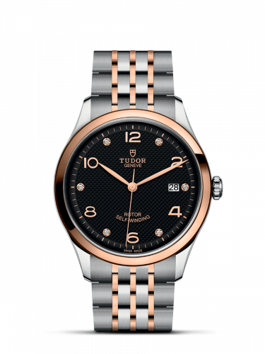 Remontoir à montres pour montre Tudor 1926 1926 39 Stainless Steel / Rose Or / Noire - Diamond