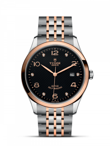 Remontoir à montres pour montre Tudor 1926 1926 41 Stainless Steel / Rose Or / Noire - Diamond