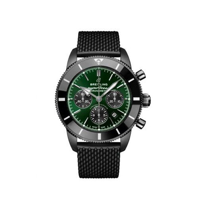 Remontoir à montres pour montre Breitling Superocean Heritage Superocean Heritage II B01 Chronograph 44 Noiresteel / Verte