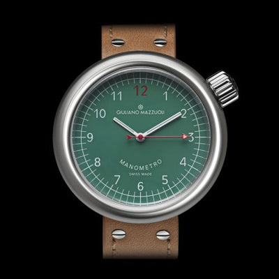Remontoir à montres pour montre Giuliano Mazzuoli Manometro Manometro Brushed / Verte