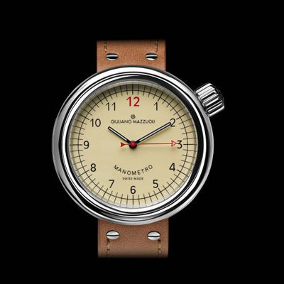 Remontoir à montres pour montre Giuliano Mazzuoli Manometro Manometro Polished / Ivoire