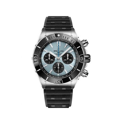 Remontoir à montres pour montre Breitling Chronomat Chronomat B01 44 Stainless Steel - Platinum / Ice Bleu / Rubber Rouleaux