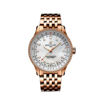Remontoir à montres pour montre Breitling Navitimer Navitimer 1 35 Automatic Red Or / MOP / Bracelet
