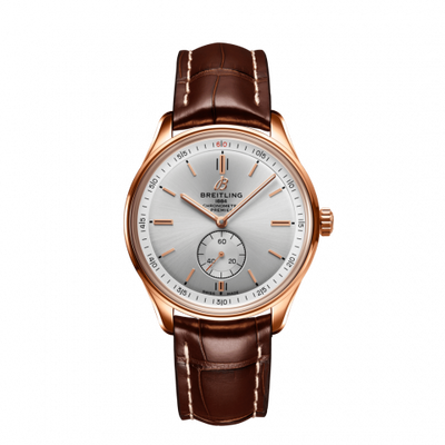 Watch Winder for watch Breitling Premier Premier Automatic 40 Red Gold / Silver / Croco Black / Folding