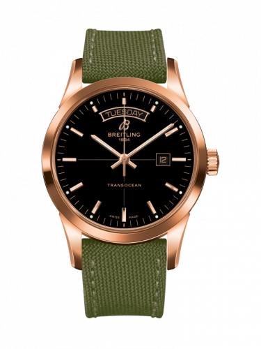 Watch Winder for watch Breitling Transocean Transocean Day & Date Red Gold / Black / Military / Pin