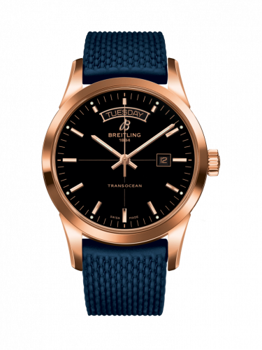 Watch Winder for watch Breitling Transocean Transocean Day & Date Red Gold / Black / Rubber / Folding