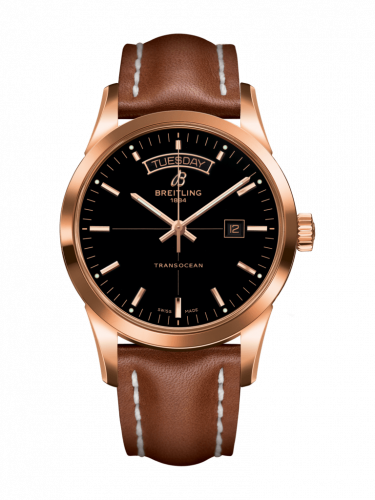 Watch Winder for watch Breitling Transocean Transocean Day & Date Red Gold / Black / Calf / Pin