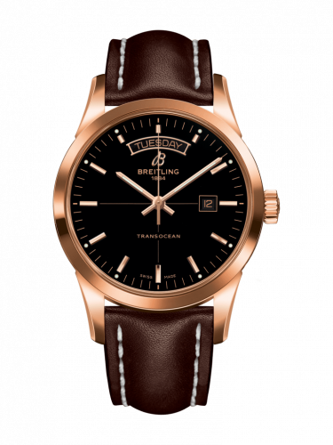 Watch Winder for watch Breitling Transocean Transocean Day & Date Red Gold / Black / Calf / Folding