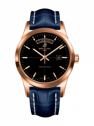 Watch Winder for watch Breitling Transocean Transocean Day & Date Red Gold / Black / Croco / Folding