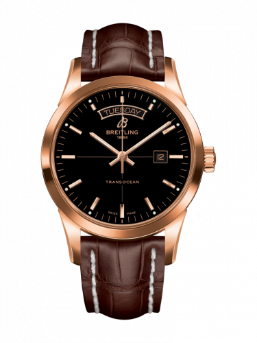 Watch Winder for watch Breitling Transocean Transocean Day & Date Red Gold / Black / Croco / Folding