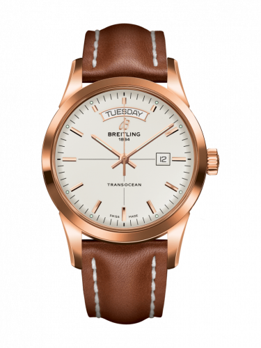 Watch Winder for watch Breitling Transocean Transocean Day & Date Red Gold / Silver / Calf / Pin