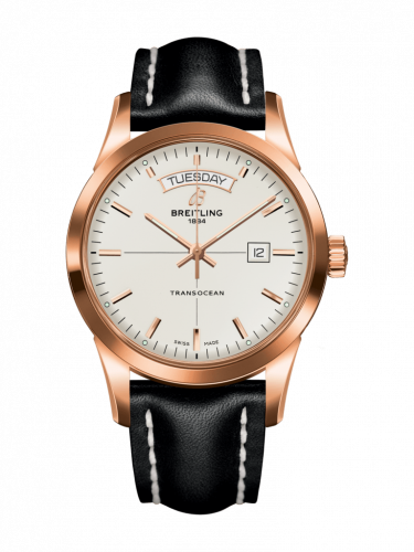 Watch Winder for watch Breitling Transocean Transocean Day & Date Red Gold / Silver / Calf / Pin