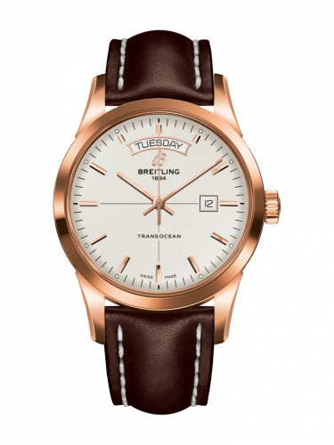 Watch Winder for watch Breitling Transocean Transocean Day & Date Red Gold / Silver / Calf / Folding