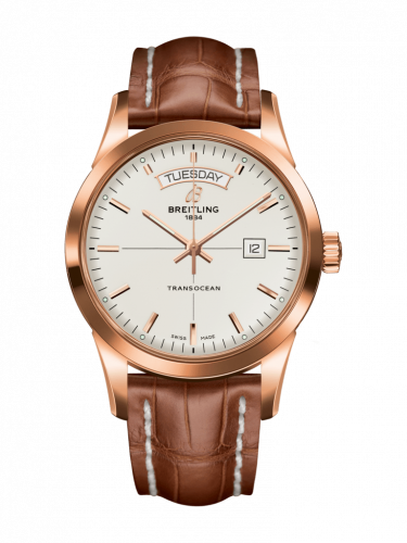 Watch Winder for watch Breitling Transocean Transocean Day & Date Red Gold / Silver / Croco / Folding