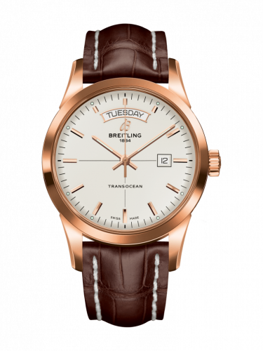 Watch Winder for watch Breitling Transocean Transocean Day & Date Red Gold / Silver / Croco / Folding