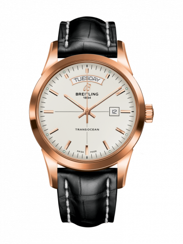 Watch Winder for watch Breitling Transocean Transocean Day & Date Red Gold / Silver / Croco / Pin