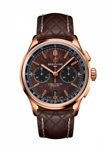 Watch Winder for watch Breitling Premier Premier B01 Chronograph 42 Bentley Centenary Red Gold / Wood / Calf / Pin