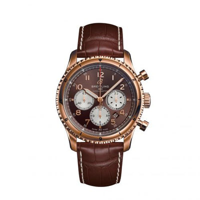 Watch Winder for watch Breitling Aviatior 8 Aviator 8 B01 Chronograph 43 Red Gold / Bronze / Alligator / Pin