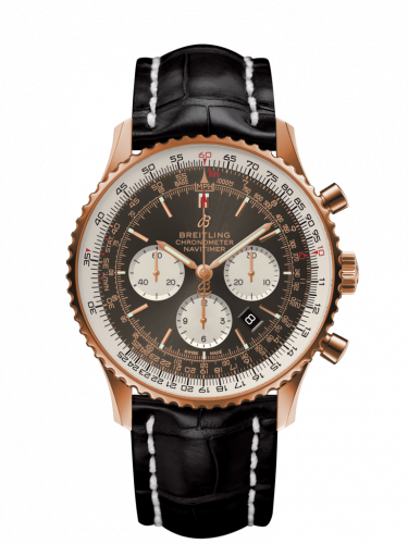 Remontoir à montres pour montre Breitling Navitimer Navitimer 1 B01 Chronograph 46 Red Or / Anthracite / Croco / Pin