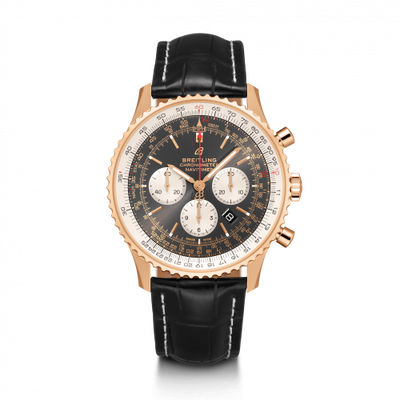 Remontoir à montres pour montre Breitling Navitimer Navitimer 1 B01 Chronograph 46 Red Or / Anthracite / Croco / Folding