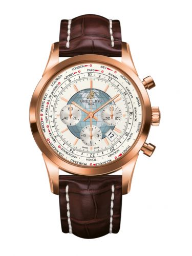 Watch Winder for watch Breitling Transocean Transocean Chronograph Unitime Red Gold / Silver / Croco