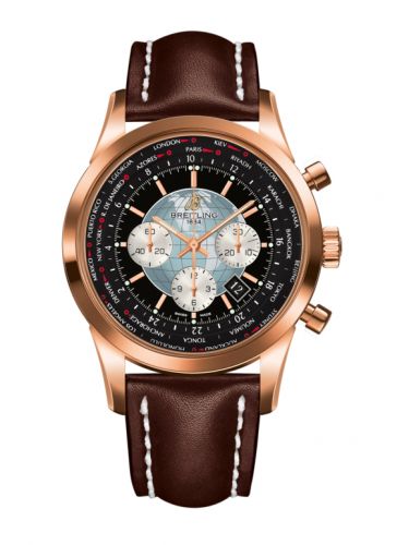 Watch Winder for watch Breitling Transocean Transocean Chronograph Unitime Red Gold / Black / Calf