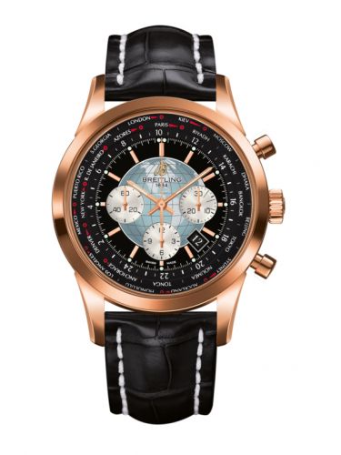 Watch Winder for watch Breitling Transocean Transocean Chronograph Unitime Red Gold / Black / Croco