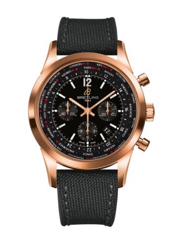 Watch Winder for watch Breitling Transocean Transocean Chronograph Unitime Pilot Red Gold / Black / Military