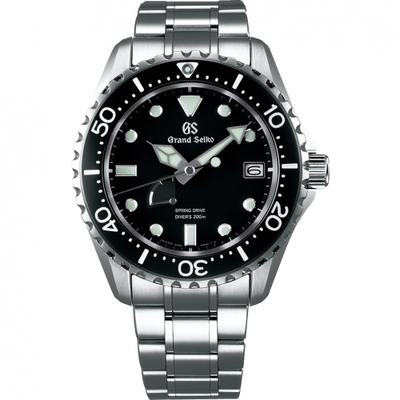 Remontoir à montres pour montre Grand Seiko Spring Drive Spring Drive 200 m Diver's Stainless Steel / Noire / Bracelet