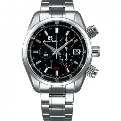 Remontoir à montres pour montre Grand Seiko Spring Drive Spring Drive Chronograph Stainless Steel / Noire / Bracelet