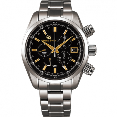 Remontoir à montres pour montre Grand Seiko Spring Drive Spring Drive Chronograph Titanium / Noire / Bracelet