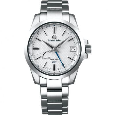 Remontoir à montres pour montre Grand Seiko Spring Drive Spring Drive GMT Stainless Steel / Blanc / Bracelet