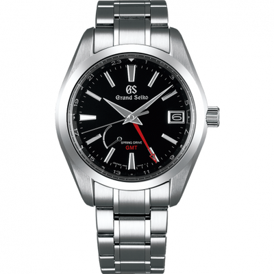 Remontoir à montres pour montre Grand Seiko Spring Drive Spring Drive GMT Stainless Steel / Noire / Bracelet